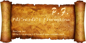 Pánczél Florentina névjegykártya