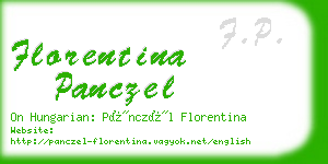 florentina panczel business card